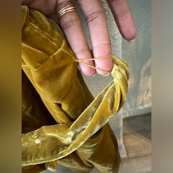 J crew velvet yellow jumpsuit size 12 - Picture 5 of 9